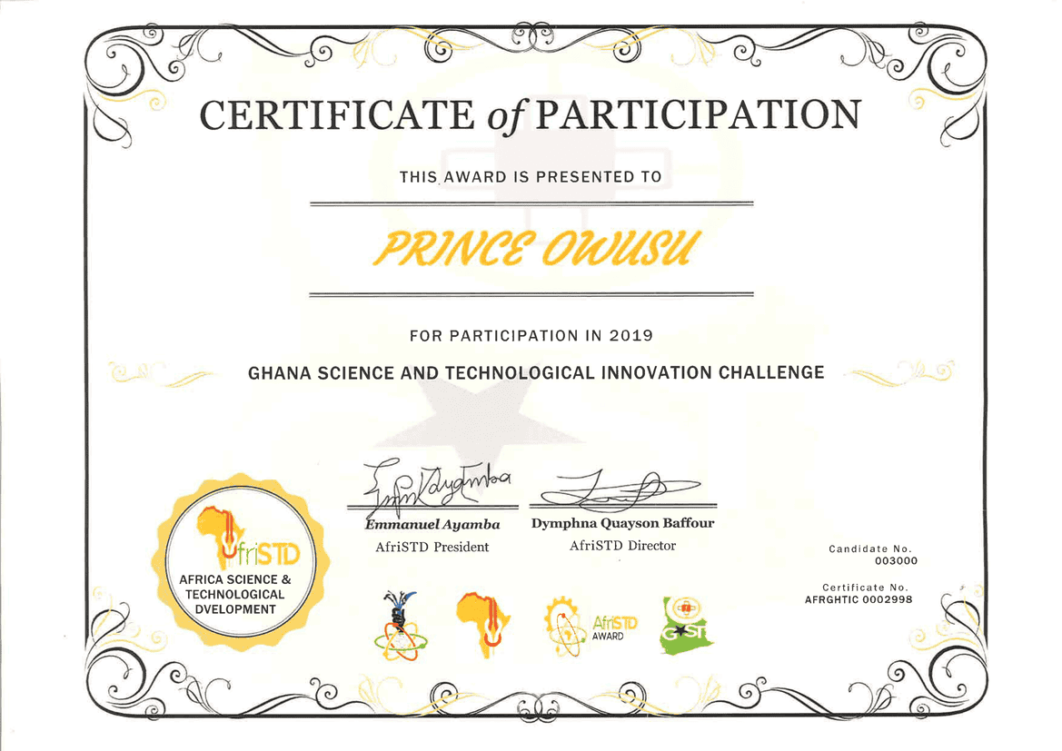 African Science and Technical Development Certificate